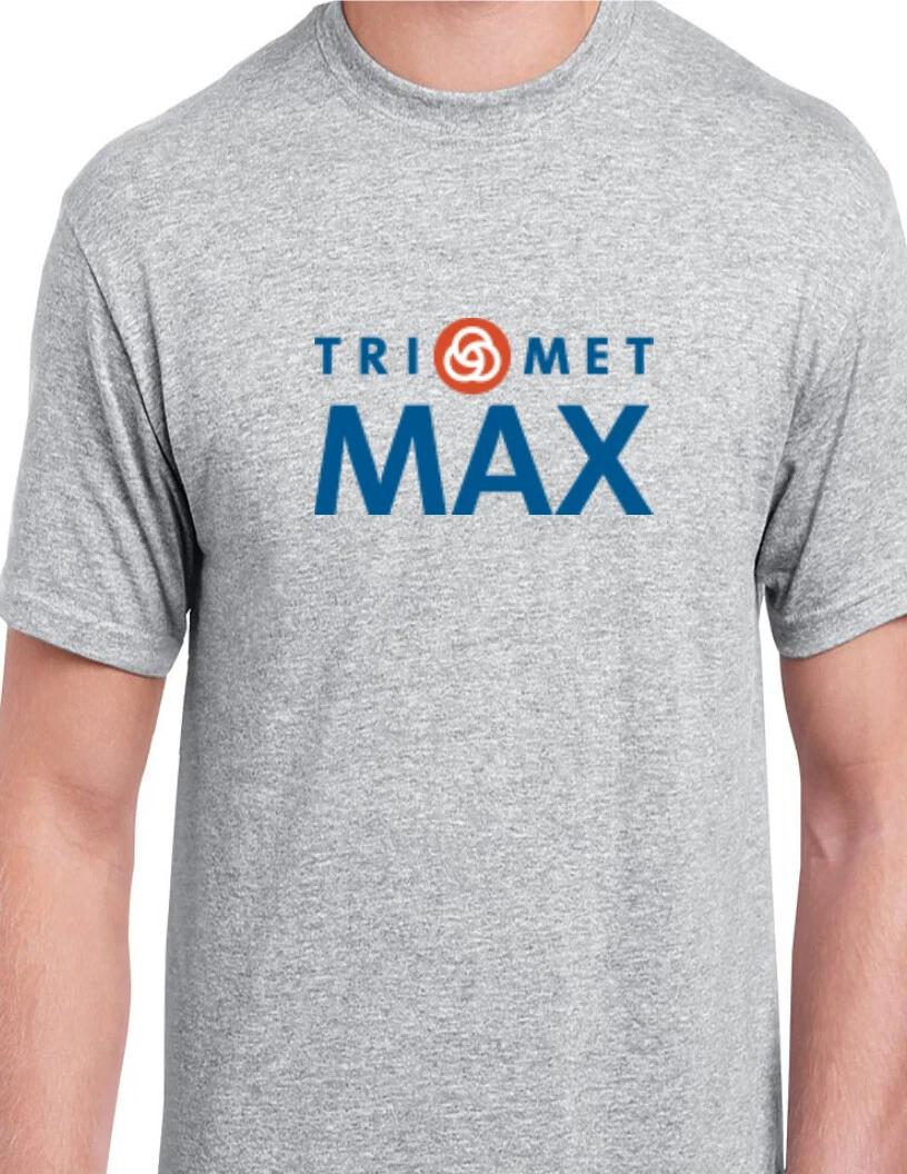 Tri Met Max Logo T-Shirt Portland Oregon Public Rail Transit Train Travel Tee S