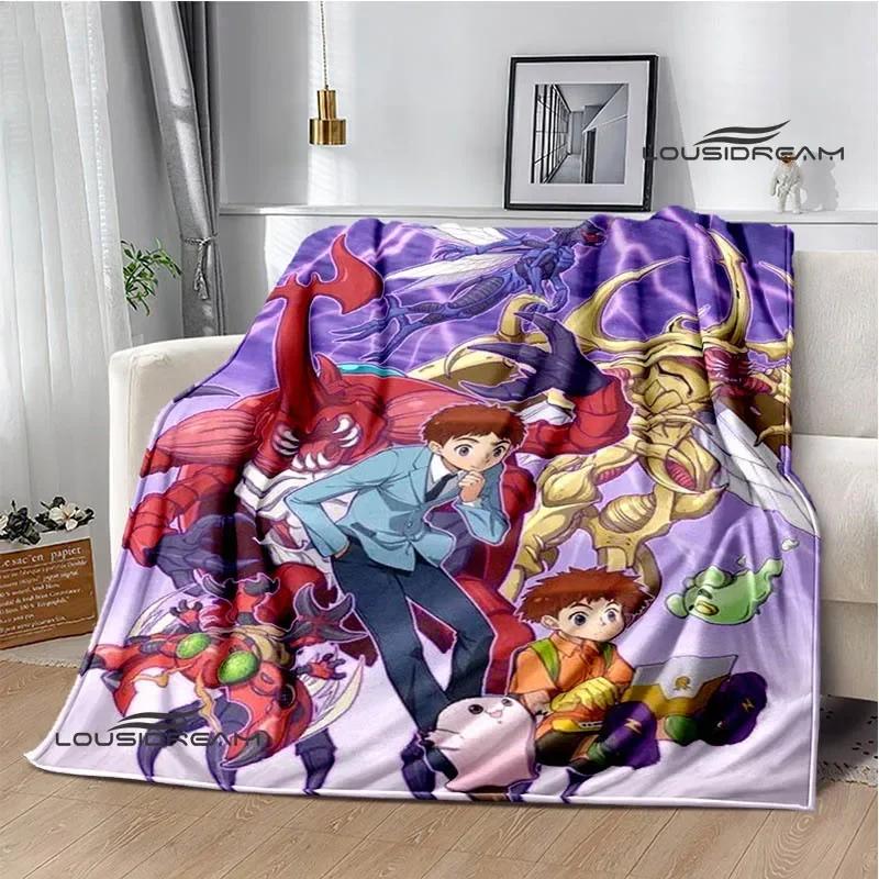 Digimon Cartoon Printed Blanket Flannel Warm Blankets Soft and Comfortable Blanket Bed Linings Cubre Cama Birthday Gift