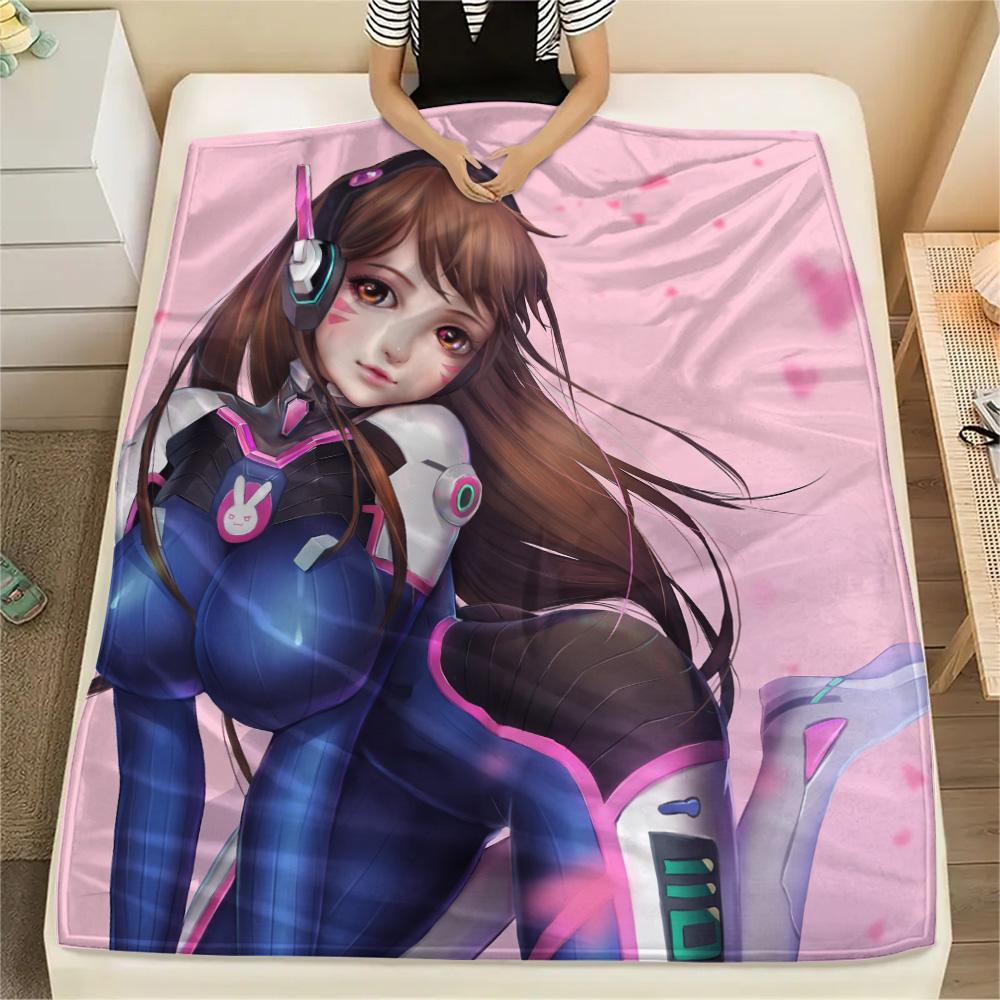 D.Va  Print Flannel Blanket, High quality Comfortable for All Seasons, Home Decor, Warmth and Comfort