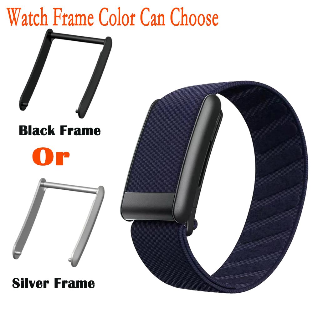 Kompatibel für Whoop 5.0 Nylon-Gewebe Weiches Atmungsaktives Verstellbares Ersatz-Armband für Whoop 5.0 Metallrahmen Band Zubehör
