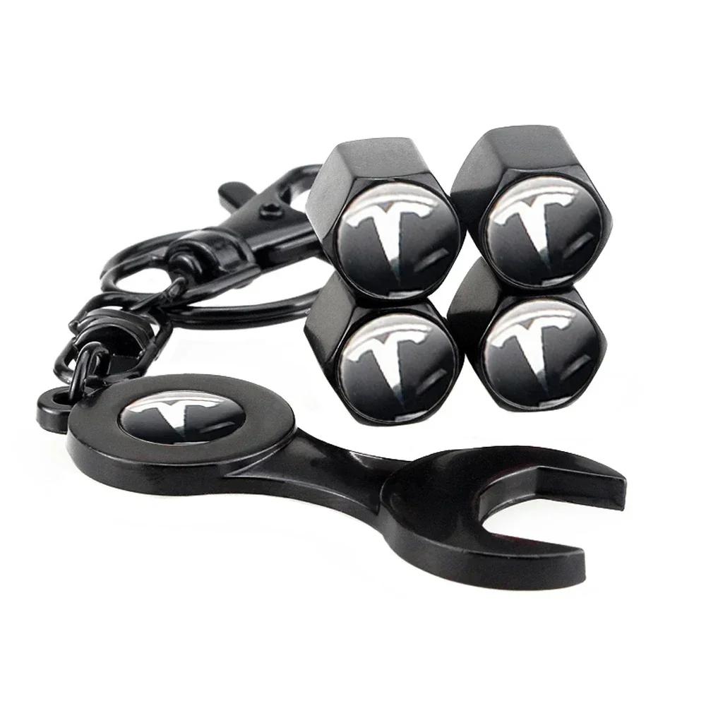 Car Sticker 2025 New Tesla 4pcs Wheel Air Anti Dust Stem Cover for Tesla Model 3 Y S X Roadster MODELY MODEL3 P75D P85D P90D P10