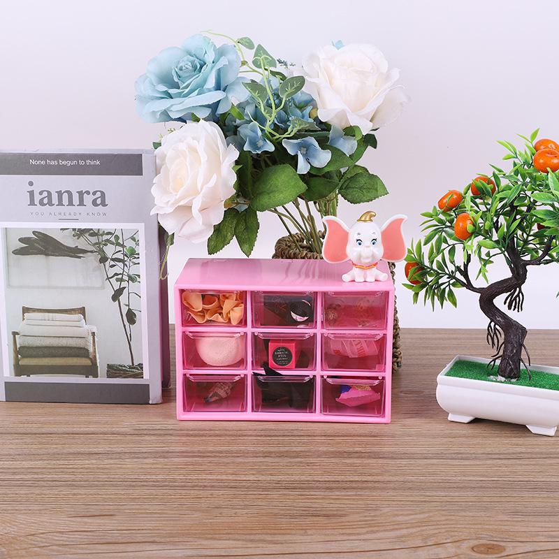 INS Girly Heart Drawer-Type Desktop Storage Box for Stationery & Jewelry