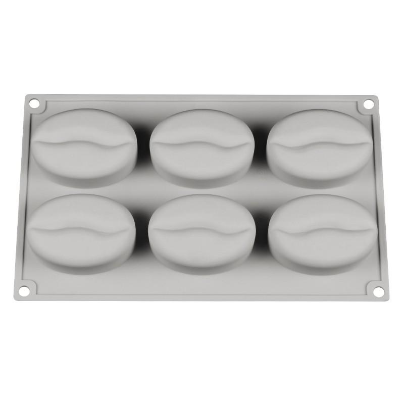 DIY Forma na pěnový dort 6 tvarů kávového zrna Silikonové formy na pečivo pro pečení Nástroje na zdobení francouzských dezertních dortů