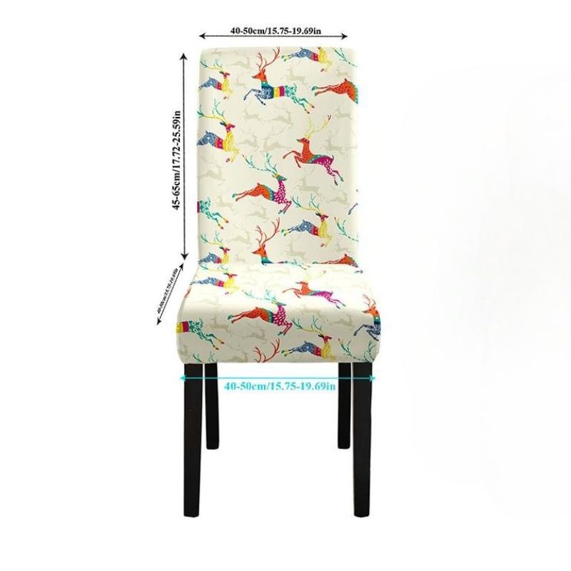 Elastischer bedruckter Stuhlbezug Festlich dekorativ Hautfreundlich Bequem Sitzbezug Zuhause Geruchlos Maschinenwaschbar Schoner