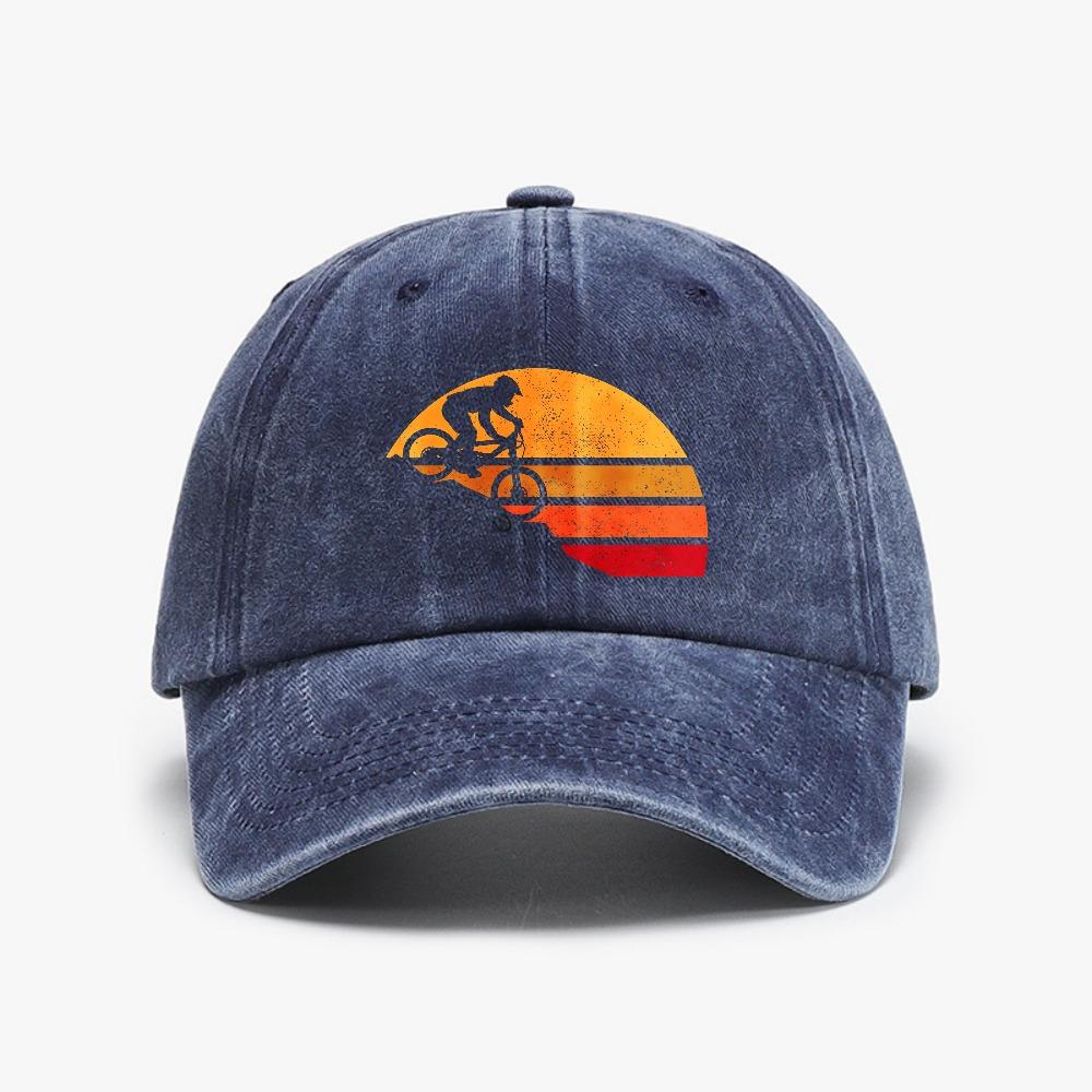 Vintage Downhill Mount MTB Outdoor Sunhat Cool Distressed Washed Baseball Cap