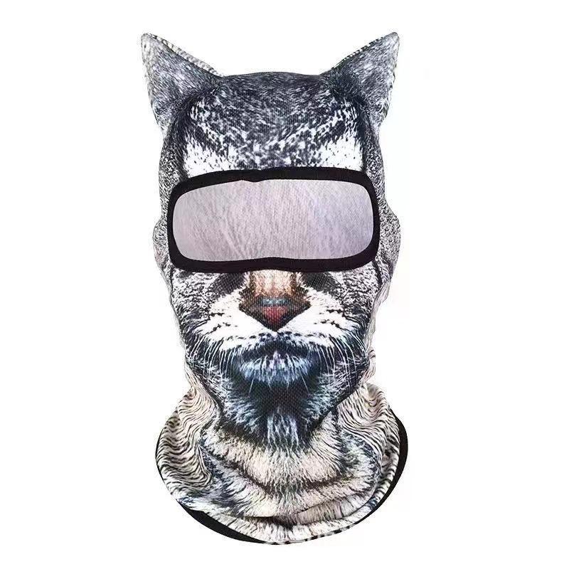 

3D Animal Pattern Facekini: Full Face Sunscreen Mask and Outdoor Funny Water Hat