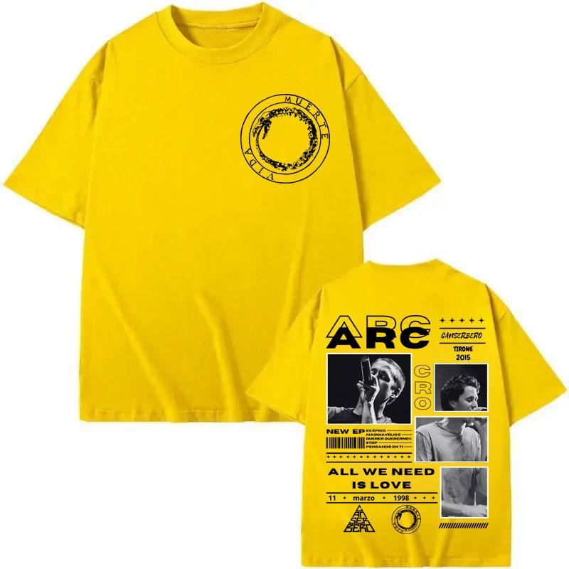 Canserbero All We Need Is Love Muerte Vida Tshirt Fashion Hip Hop Short Sleeve TShirt Men Women Oversized Cotton Tshirts