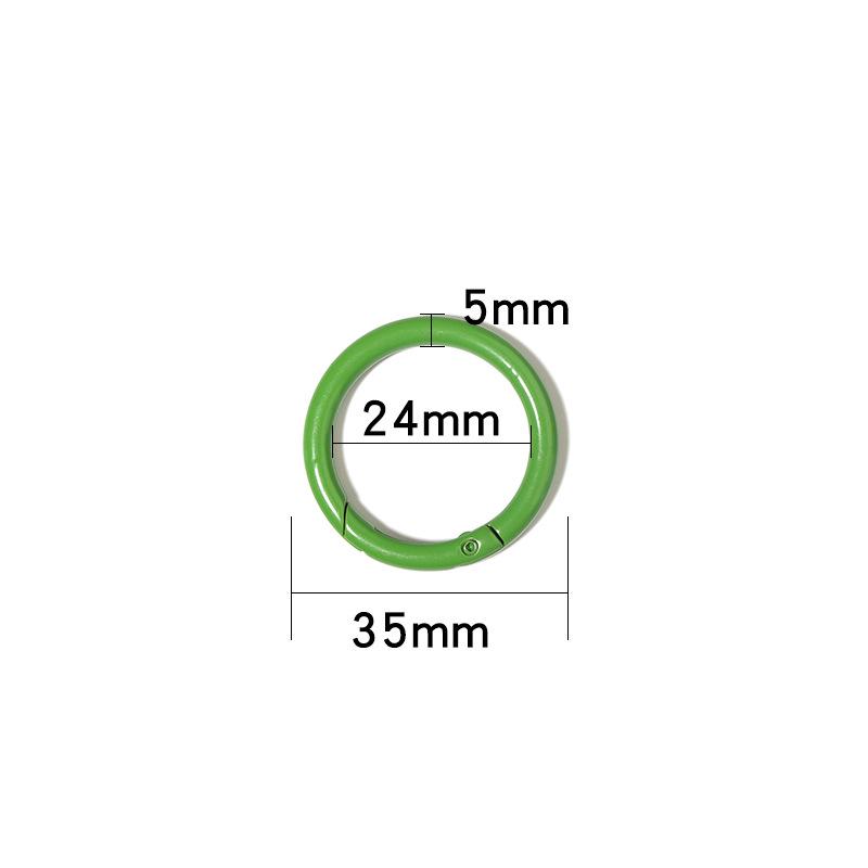 Colored Zinc Alloy Enamel O-Ring Keychain Bag Accessory