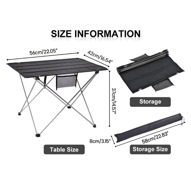 Foldable Camping Tables Camp Tables Aluminum Lightweight Folding Table Compact Picnic Desk for Fishing Picnic BBQ