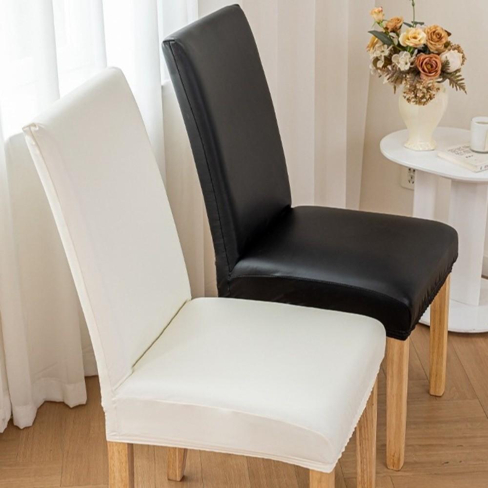 PU Leather Chair Cushion Cover Elastic Stretch Seat Covers New Elastic Chair Cover  Living Room
