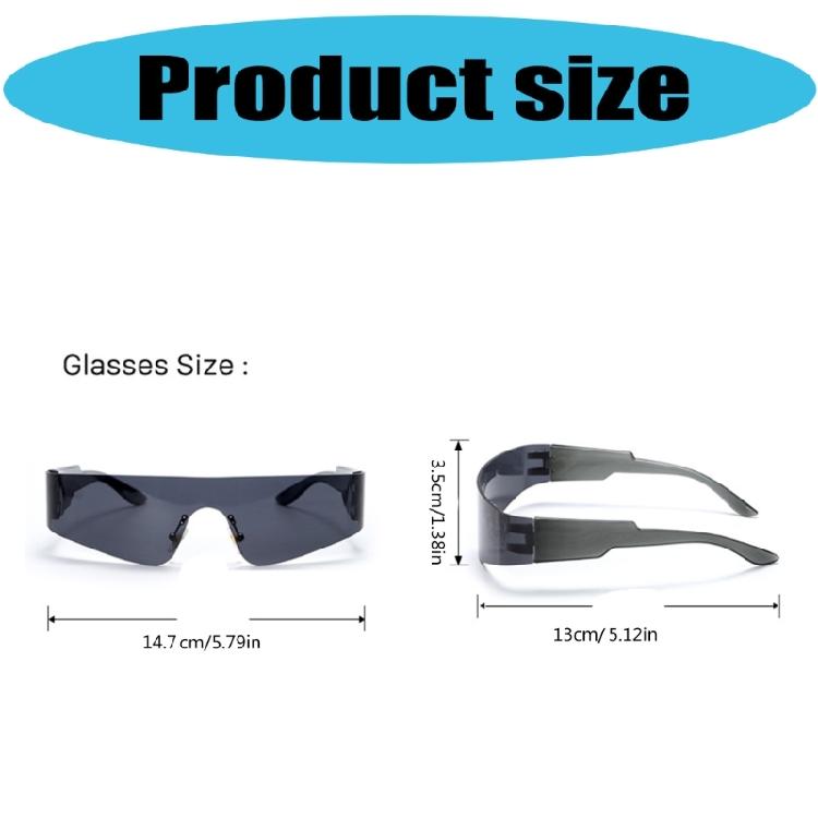 Trendy Cyber Punk Sun Glasses for Men and Women with UV400 Protections Comfortable Nose Pad Eyeglasses for Motorcycling