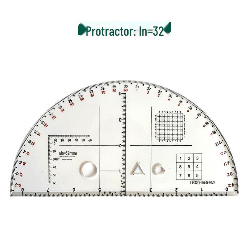 

Military Artillery Coordinate Semicircle Ruler