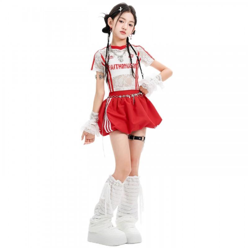Girls Jazz Dance Costume Kids Stage Performance Outfit Trendy Fashionable