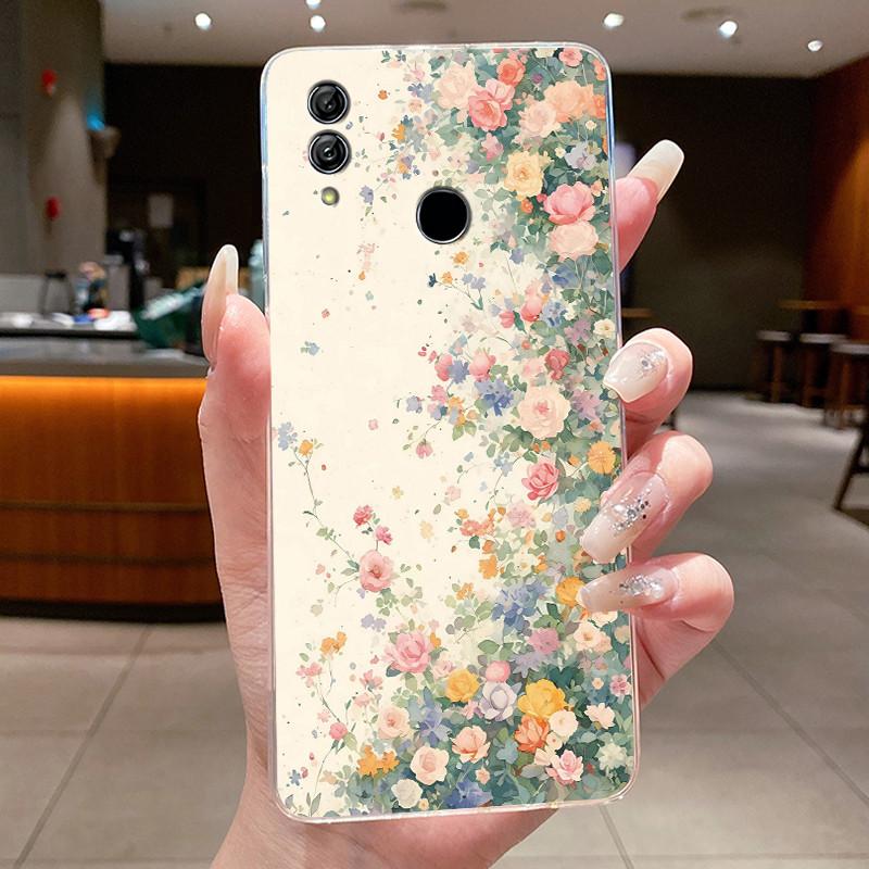 Phone Case For Honor 10 Lite/Huawei P Smart 2019 Coque Butterfly Bow Protective Casing Transparent Soft Silicone TPU Cover Funda