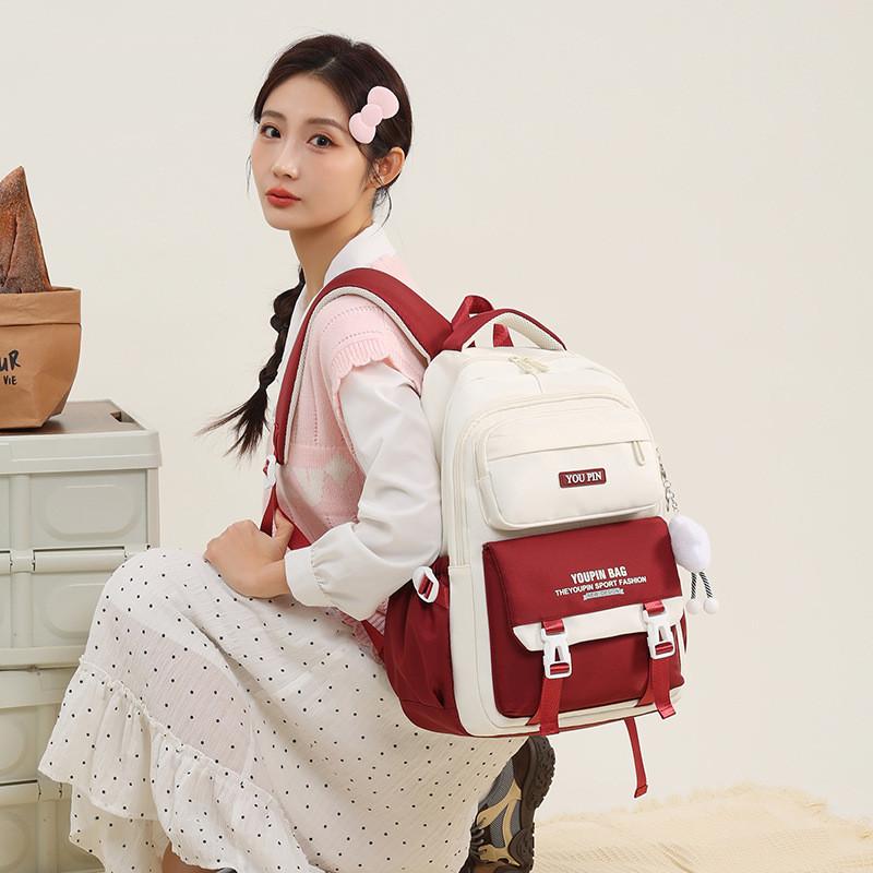 Letter Backpack Printed Large Capacity Anti Splashing Water Student Schoolbag