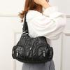 Schwarze Y2k Damen Umhängetasche Vintage Punk Goth Fashion Designer Pu Leder Tragetasche Großraum Nieten Motorrad Handtasche