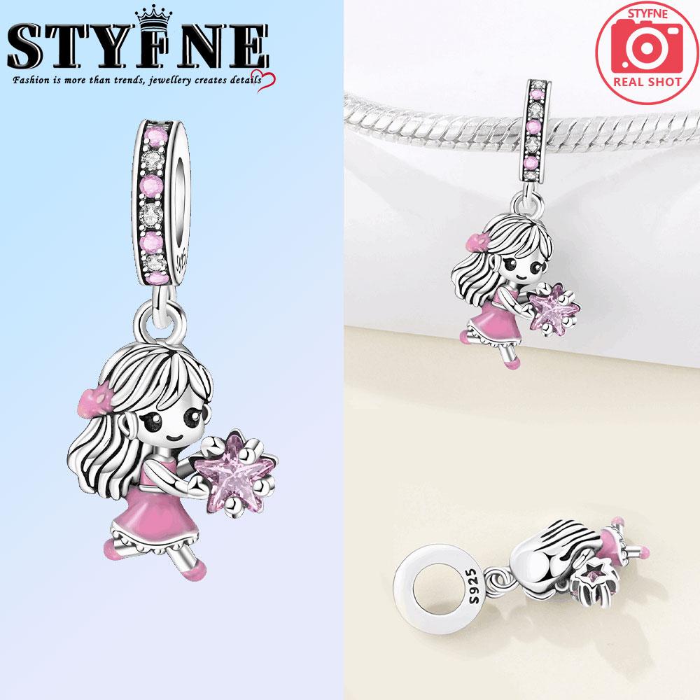 Copper Pink Angel Girl Blue Wizard Western Cowboy Charms Beads Pendant For Original Bracelet Woman Girl Jewelry