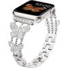 For Apple Watch Band 44mm 40 41 38mm Bling Butterly Metal Bracelet For iWatch Series 9 8 7 6 5 4 3 SE 42mm 45mm