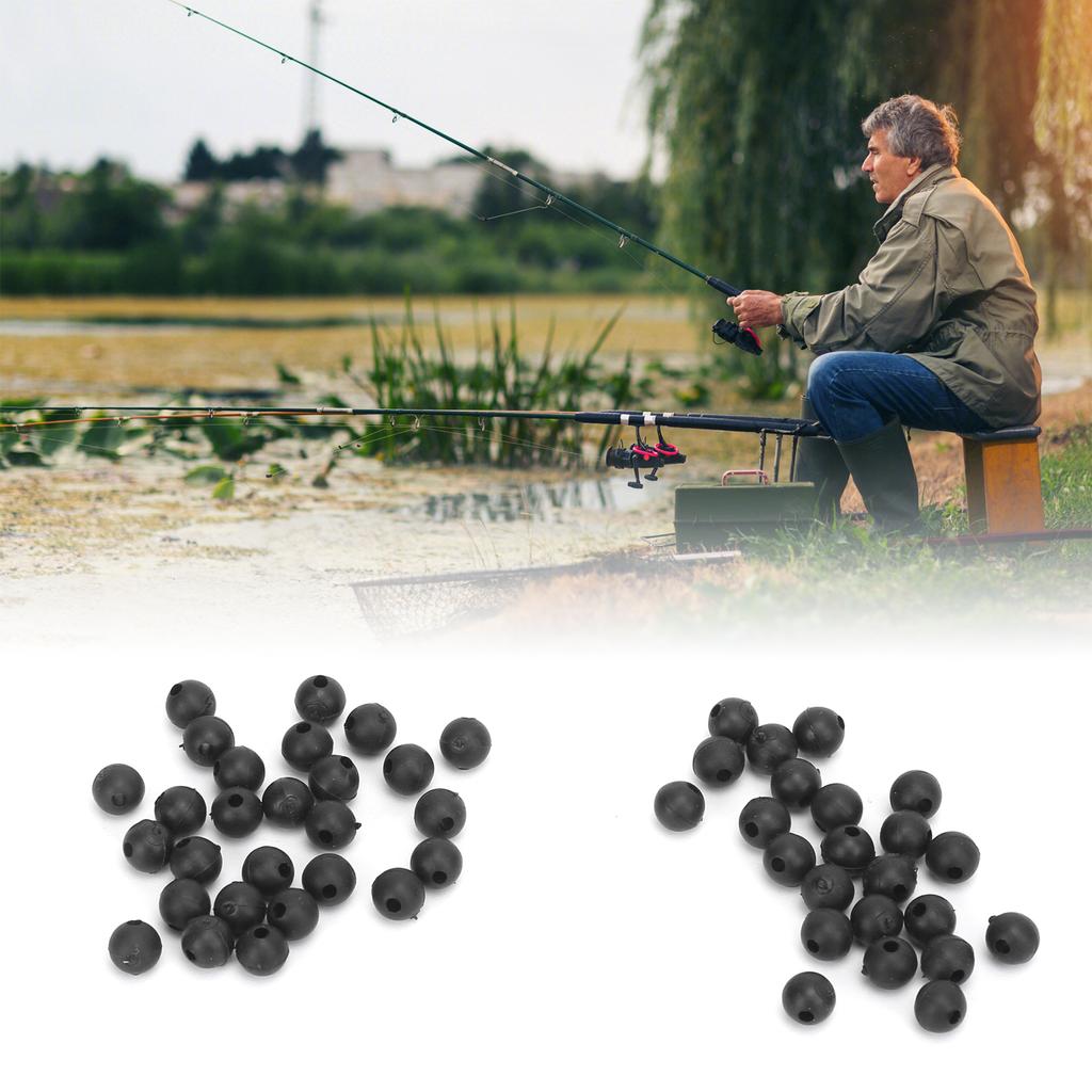 50pcs Carp Fishing Beads Diameter 6mm Soft Carp Fishing Rig Beads Carp Fishing Accessories
