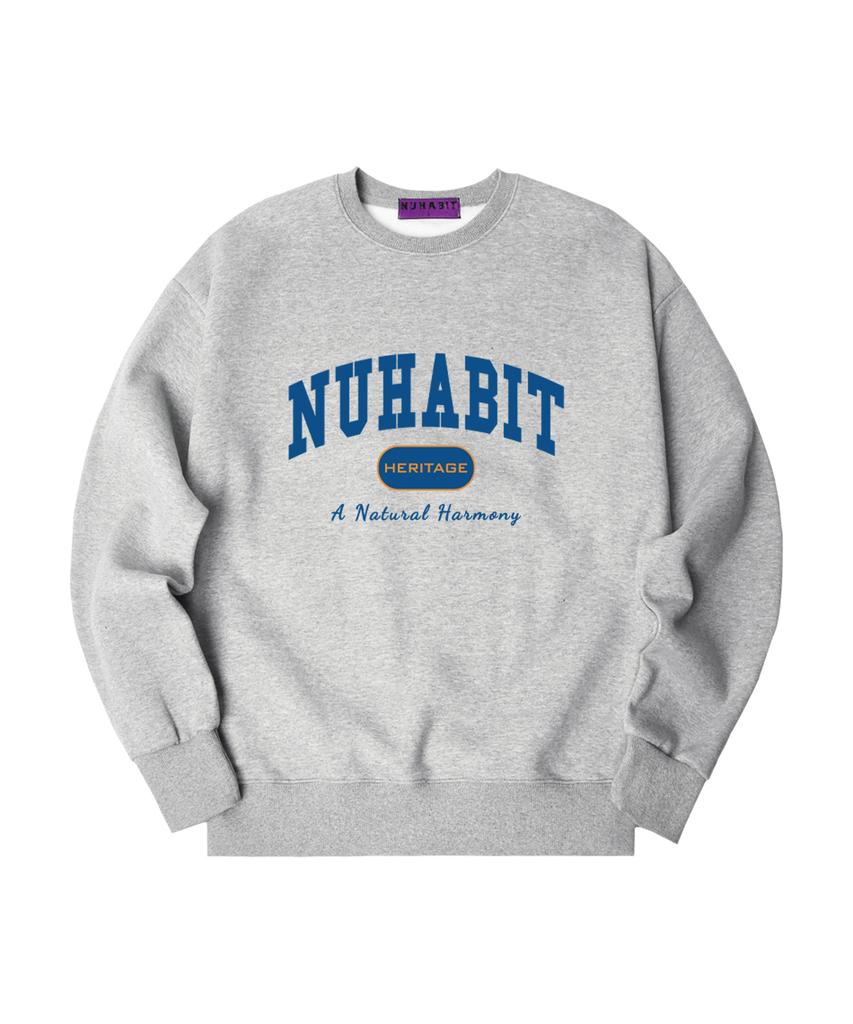 NUHABIT N/H Nu Age Oversized Fleece-Lined Sweatshirt_Gray (Som4-4Nh1196)