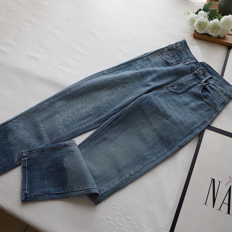 

2025 Early Spring Korean-Style Versatile Women s Denim Cigarette Pants (Model 3392) Large