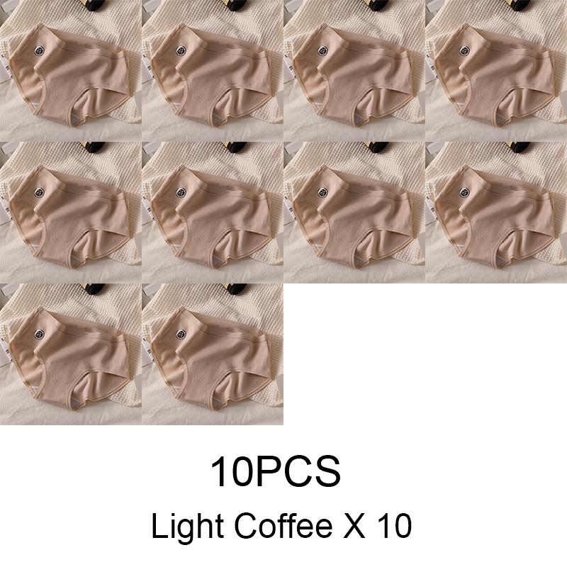 10PCS Sexy Panties Women Panties Cotton Kit Womens Cotton Briefs Underwear Japanese Woman Lingerie Plus Size Seamless Underpants