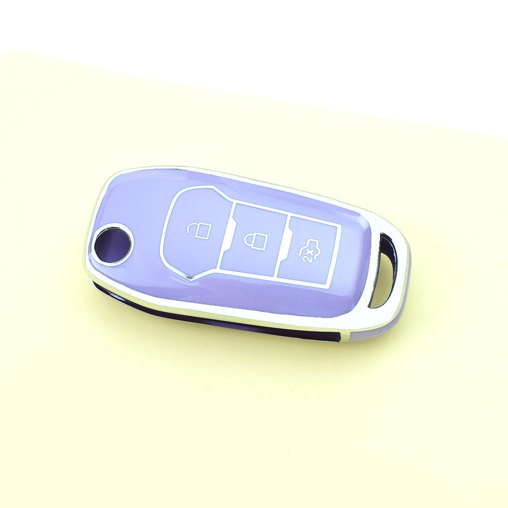 Tpu Keyless Case Flip Folding Remote Key Cover Fob For Ford Fusion Kuga Escort F150 Figo Mondeo 5 Ecosport Fiesta Mk8 Ranger