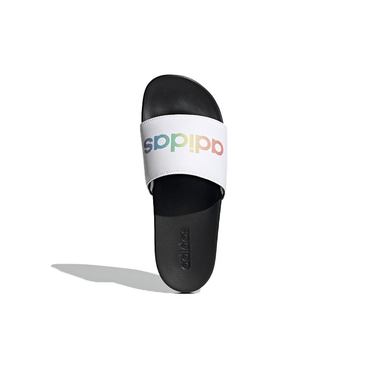 Adidas Adidasi Adilette Comfort Slide White Multi Unisex Core-Black Cloud-White H02488