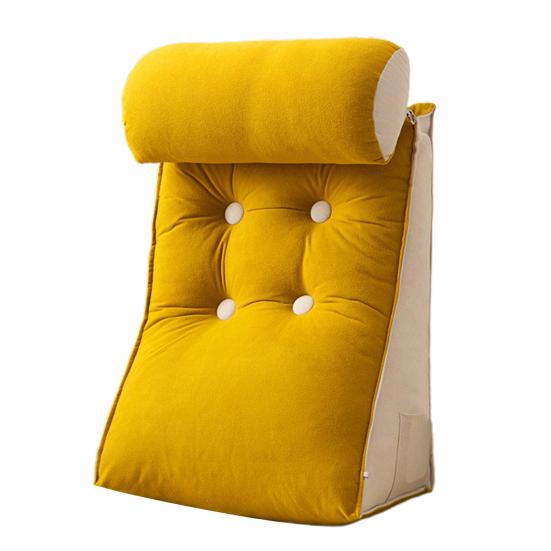 Bed Wedge Pillow for Sleeping Reading Acid Reflux Supportive Backrest Leg Neck Cushion with Side Pockets Multifunctional Sofa Pillow