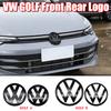 2pcs ABS Car Front Grill Emblem Rear Trunk Badge YU23 Logo For Volkswagen VW Golf 4 5 6 7 7.5 8 Scirocco Premium Pro Plus Extra