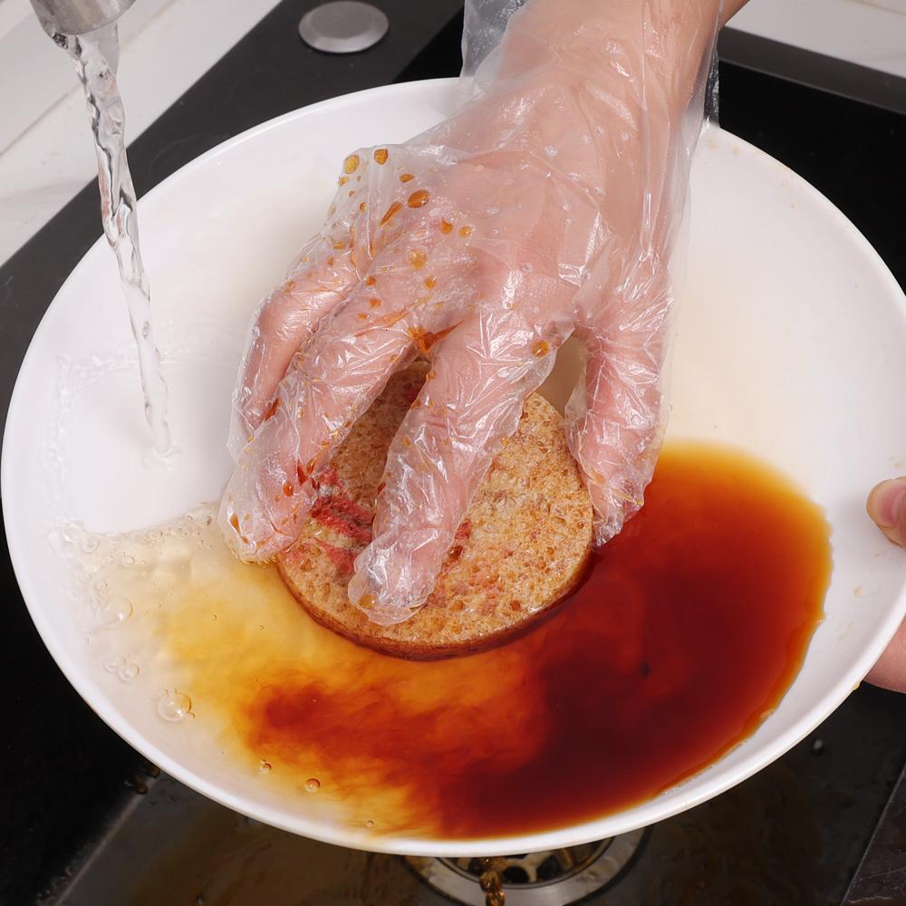 500-100Pcs Disposable Gloves Clear Anti-Slip Design Food Catering Baking Beauty and Hairdressing Transparent Gloves Wholesale