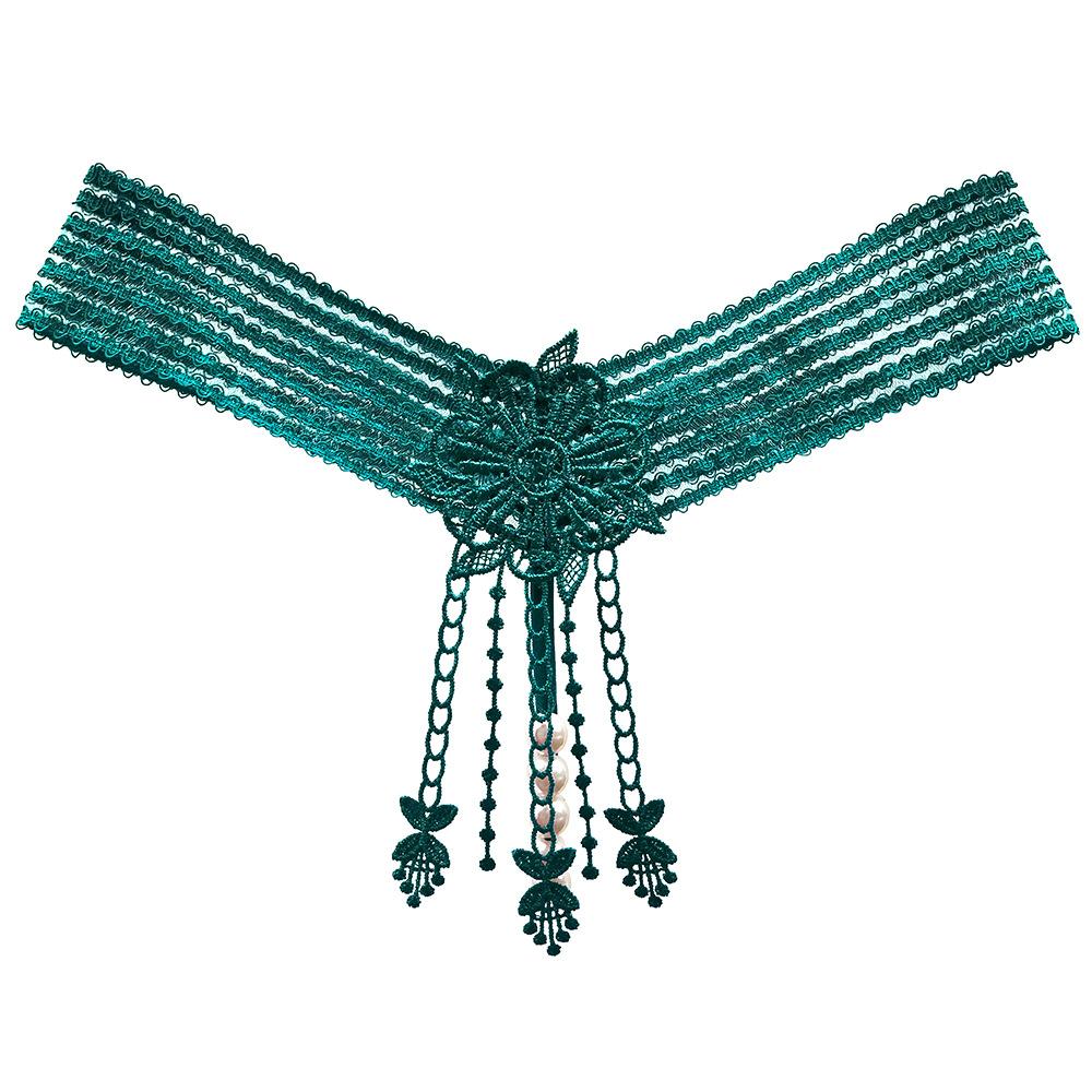 Evropské a americké sexuální kalhotky pro ženy, třecí Yin Pearl A Thread Bed Tease, horké perspektivy, vyšívané tanga pro ženy
