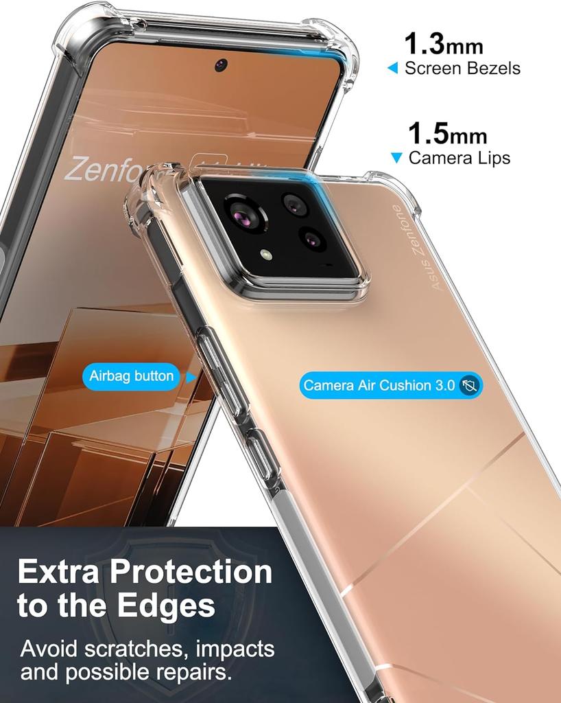 TPU Transparent Phone Case for Asus Zenfone 11 Ultra Zenfone 10 9 Protective Cover Shockproof Fundas Capa