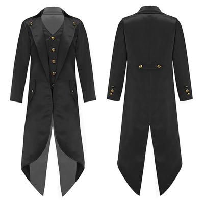 Boys Girls Renaissance Steampunk Tailcoat Jacket Kids Medieval Vintage Victorian Gothic Frock Coat