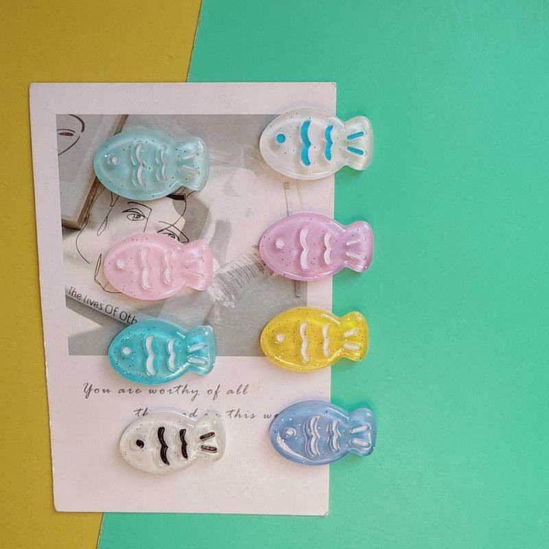 Handicrafts Sewing Products Sparkling Fish Resin Pendants DIY Crafts Hair Clips Mobile Phone Decorations