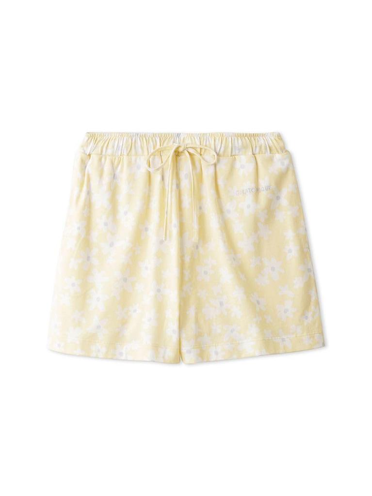 Gelato Pique Floral Print Shorts PWCP242371 YEL Women's