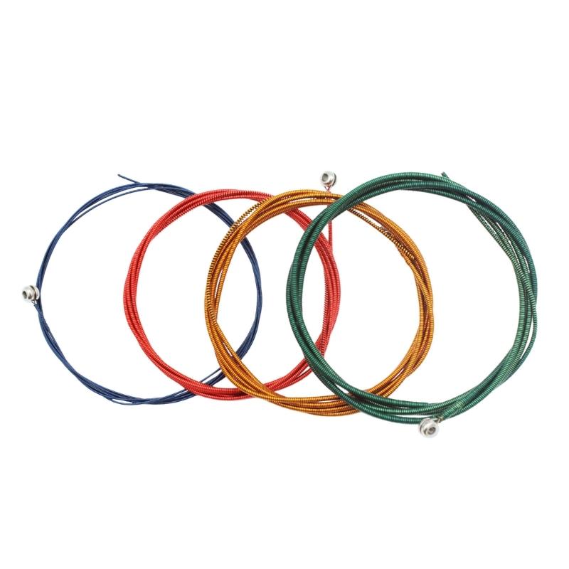 Bass Strings, 4 String Bass Strings Electric Bass Strings Quality 1.14mm-2.67mm Colorful Head Electric Bass String Sets