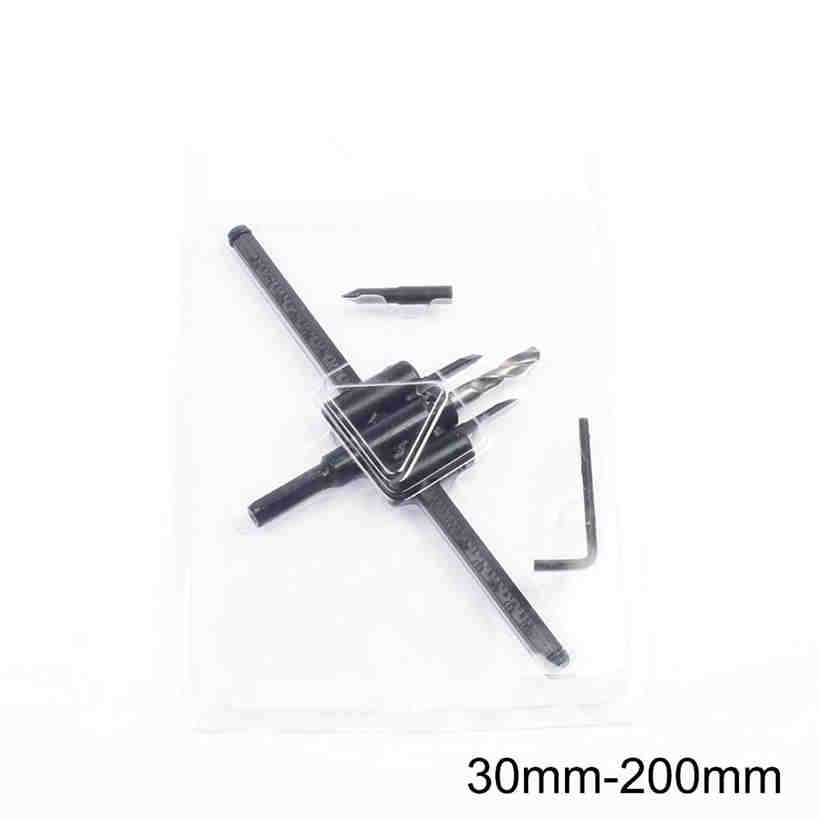Adjustable Airplane Shape Hole Opener Metal Wood Circle Hole Saw Drill Bit Cutter Kit DIY Tool