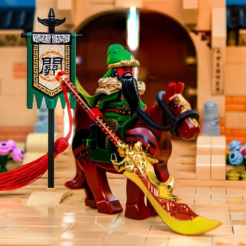 Building Block Man Figurine Three Kingdoms Zhuge Liang Armor Version Lu Bu Children's Assembly Toy Boy Holiday Gift Collection