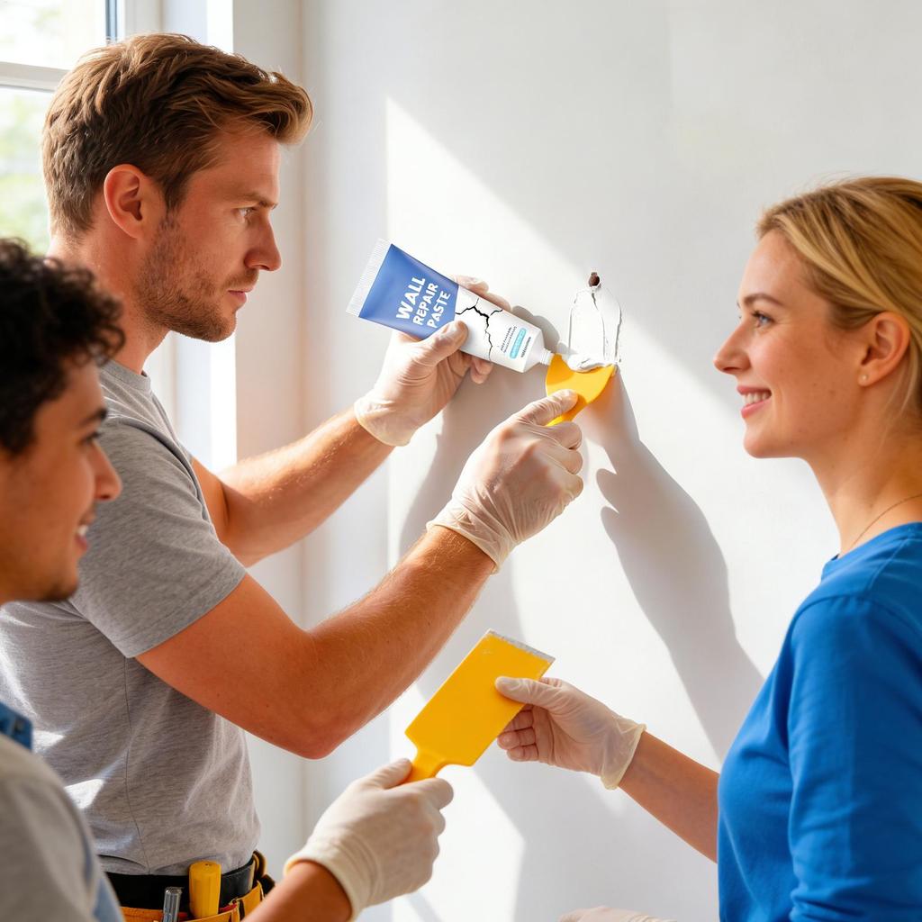 Drywall Repair Kit with Scraper Wall Hole & Crack Filling Paste Quick-Drying Mending Agent Home Restoration Tool