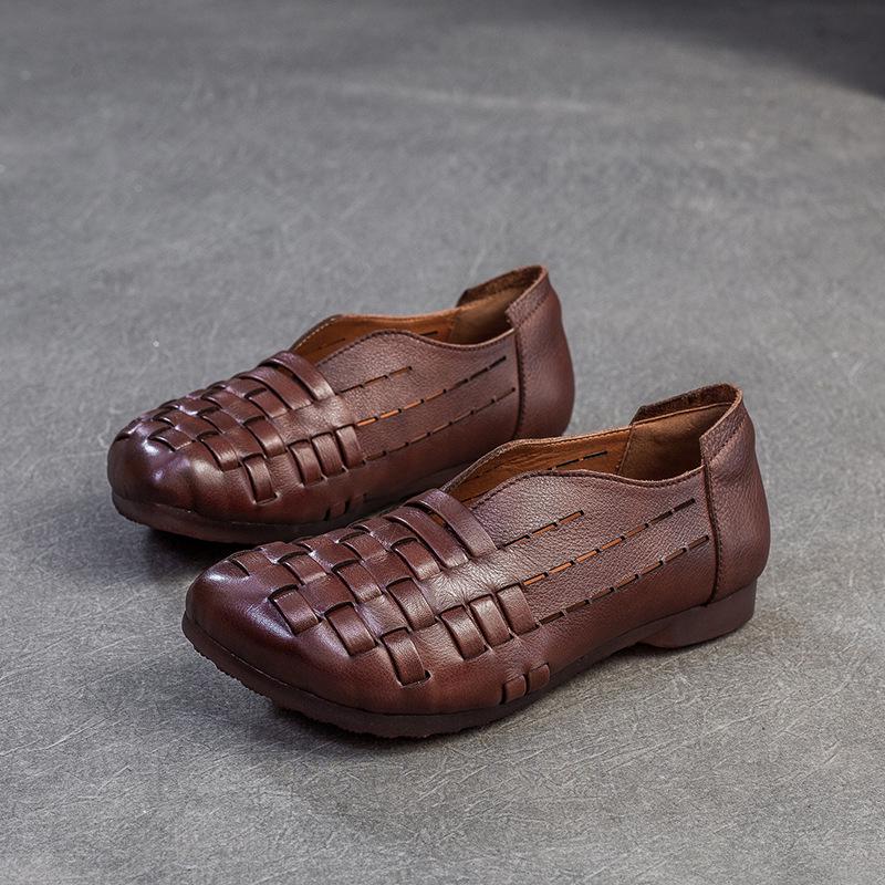 2025 Spring/Summer Women s Handmade Woven Distressed Vintage Sandals - Breathable, Comfortable, Casual Shoes 40