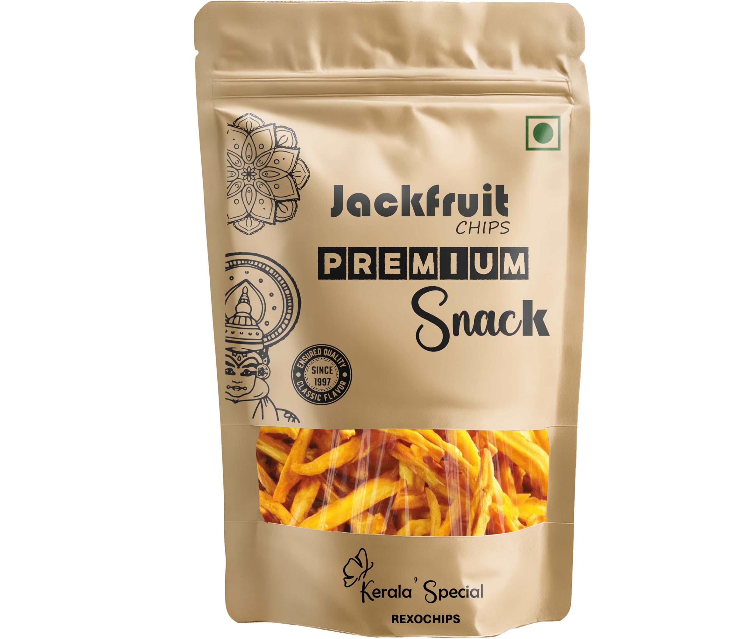 Rexochips - Premium Kerala Jackfruit Chips|| Chakka Upperi| Classic Taste |Gluten Free| No Added Sugar |Vegetarian| non GMO |Best Teatime S
