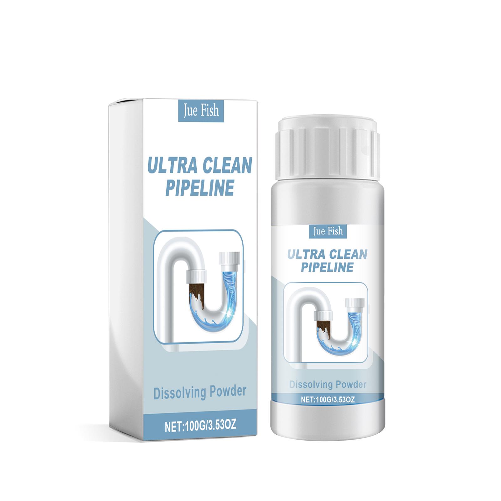 

Jue-Fish Drain Cleaning Powder 100g - Unclogging, cleaning, and deodorizing toilet, sewer, kitchen, and sink drains.