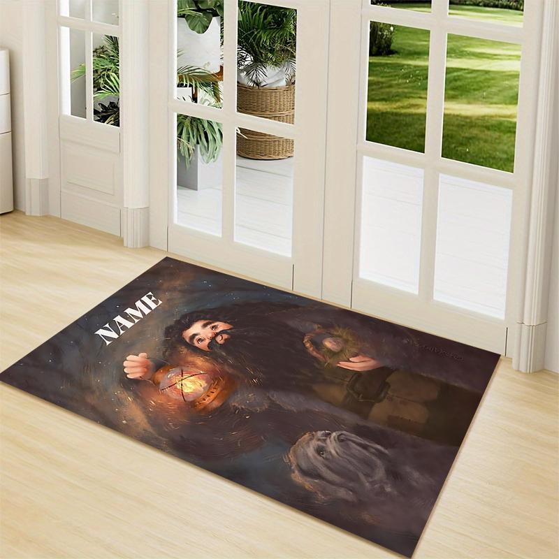 Custom Name Wizard's Ancient Wisdom Carpet Rug Customizable Soft Washable Anti-Slip Home Living Room Sofa Mats Personalized Rug. 090961