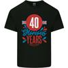 Glorious 40 Years 40th Birthday Union Jack Flag Unisexs Light Cotton TShirt
