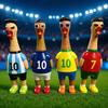 1/2Pcs Football Theme Screaming Chicken Toy, Stress Relief Cartoon Football Star Chick Squeeze Toy, Game Day Cheer Gift for Soccer Fans