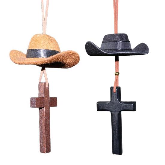 Cowboy Hat Car Pendant Charm Country Car Hanging Decor Rear
