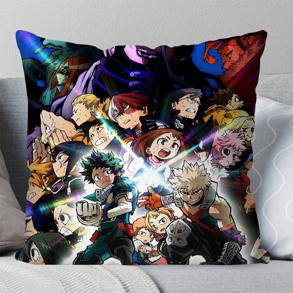 Anime My Hero Academia Pillow Case Square Pillow Bedroom Sofa Leisure Comfort Cushion Car Living Room Home Decoration
