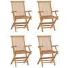 Vidaxl 5-Cz. Folding Garden Furniture Set, Solid Teak Wood
