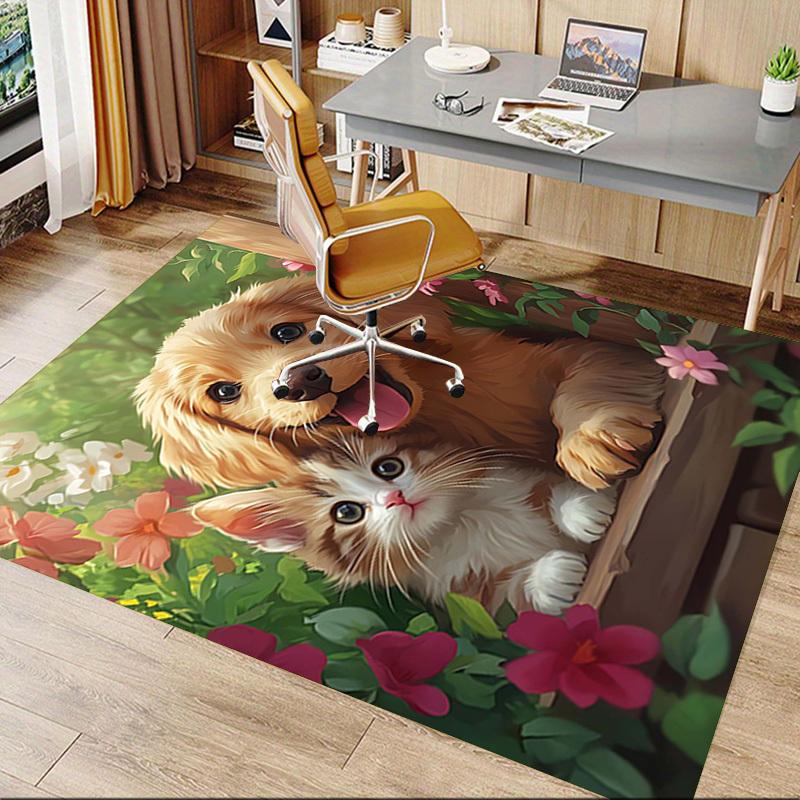 1PC dog cat Extra Large Non Slip Floor carpet, Office, family, bedroom, Studio Large Area Rug Indoor Rugs, Vibrant Colors